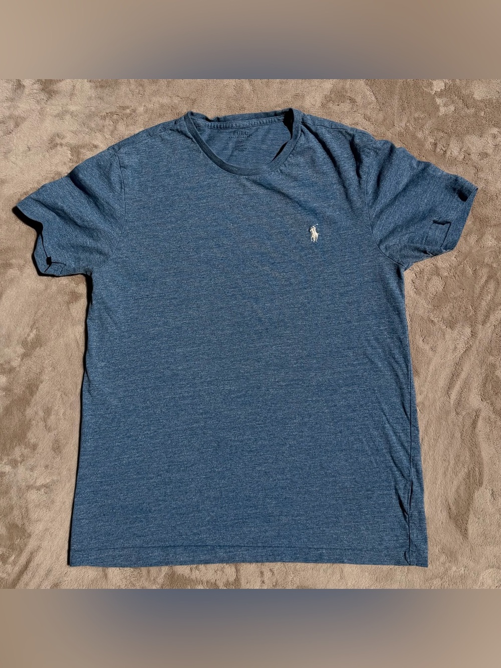 Polo by Ralph Lauren Blue Heather Short Sleeve Crew Tee- Medium